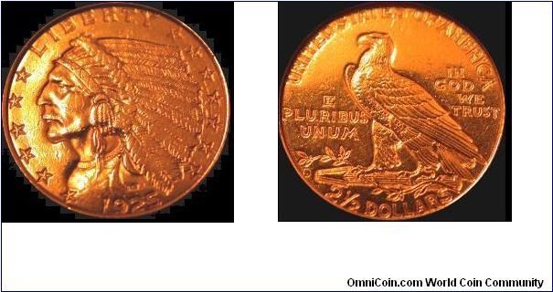1925-D  2 1/2 Dollar Gold
Metal Detector Find