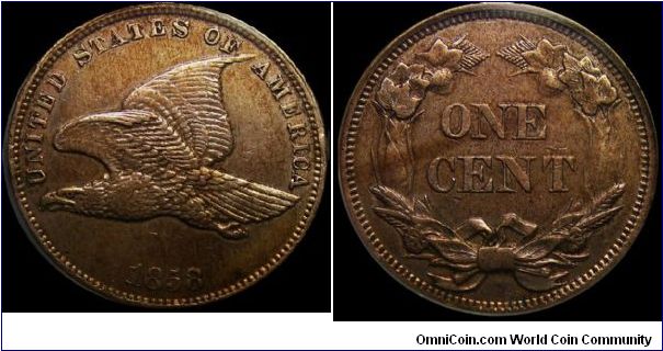 1858 Flying Eagle Cent Large Letter Version