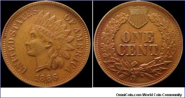 1866 Indian Head Cent