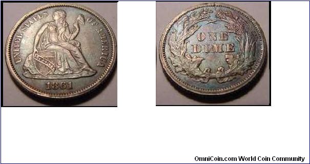 1861 Seated Dime
Metal Detector Find