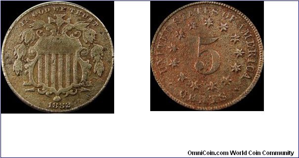 1872 Shield Nickel
Metal Detector Find