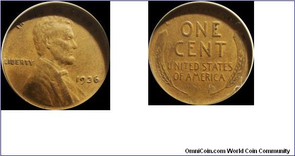 1936 Lincoln Cent
Doubled Die Obverse