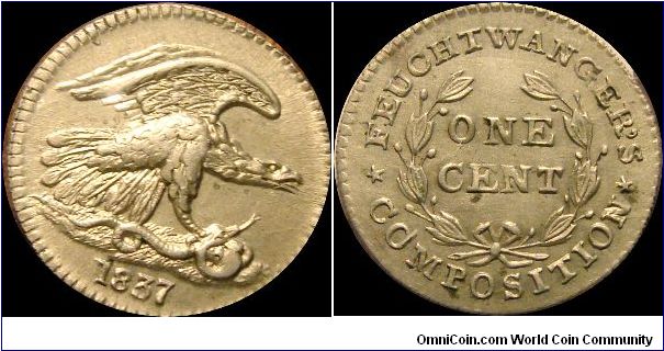 1837 Feuchtwanger Cent