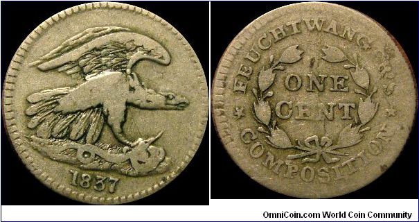 1837 Feuchtwanger Cent