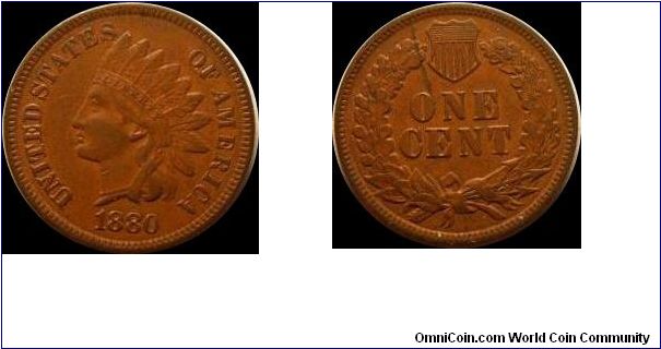 1880 Indian Head Cent