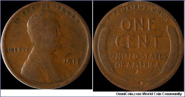 1917 Lincoln Cent
Doubled Die Obverse