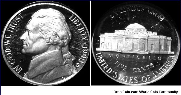 1990-S Jefferson Nickel
Prestige Proof Set