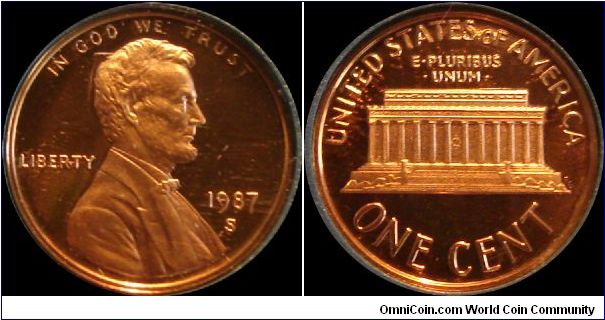 1987-S Lincoln Cent
Prestige Proof Set