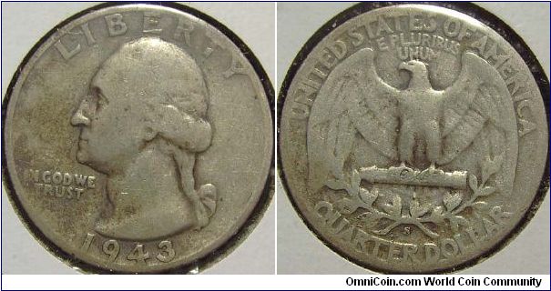 1943S Washington, Quarter Dollar