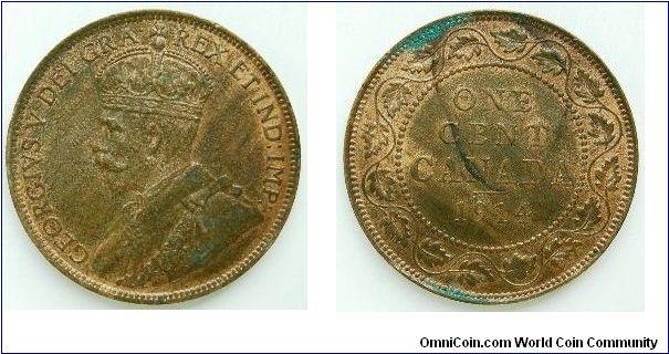 1 cent
George V