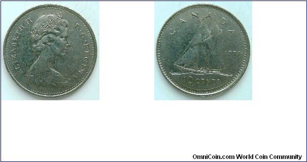 1974H
10 cents
Elizabeth II