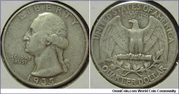 1935 Washington, Quarter Dollar