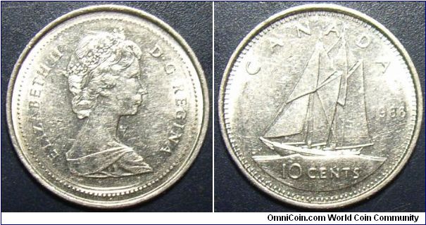 Canada 1986 10 cents. Special thanks to RickieB!