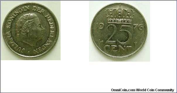 25 cents
Queen Juliana
Cockrel mint mark