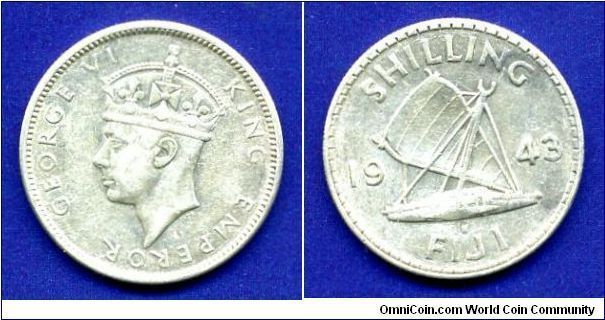 1 shilling.
George VI (1936-1952).
'S'- San-Francisco mint.
Mintage 500,000 units.


Ag900f. 5,65gr.