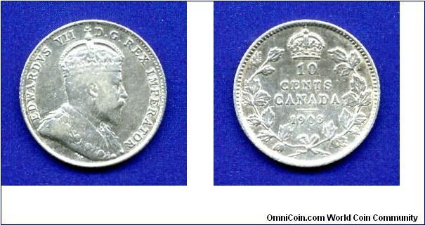 10 cents.
Edward VII (1901-1910).
Mintage 500,000 units.


Ag925f. 2,32gr.