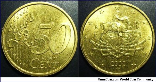 Italy 2002 50 cents. Special thanks to RickieB!