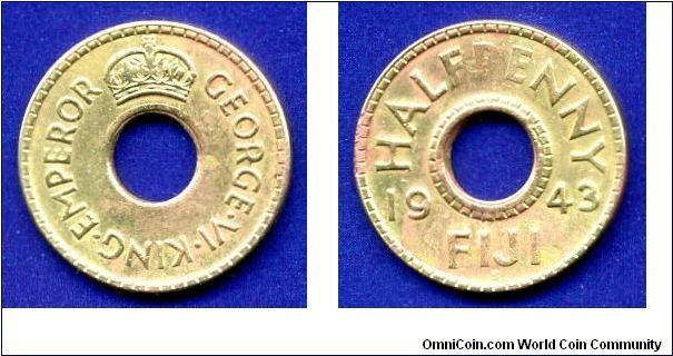 Half Penny.
George VI (1936-1952).
'S'- San-Francisco mint.
Mintage 250,000 units.


Br.