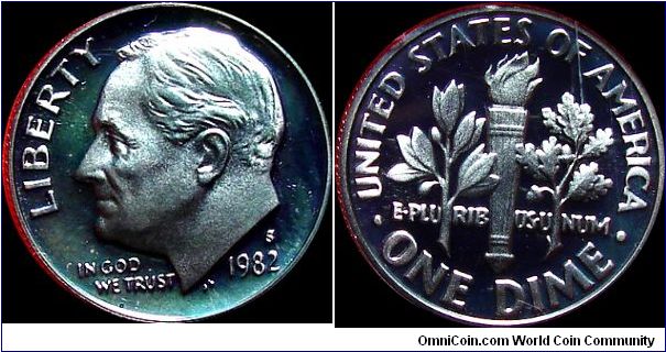 1982-S Proof Roosevelt Dime