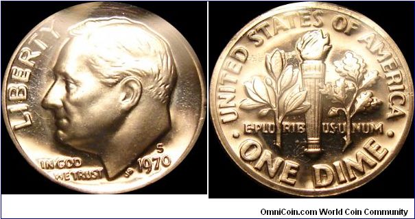 1970-S Proof Roosevelt Dime