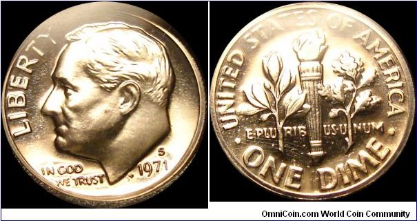 1971-S Proof Roosevelt Dime