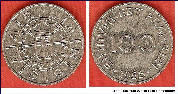 Saarland
100 franken
copper-nickel