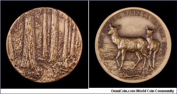 Redwood National Park commemorative medal.