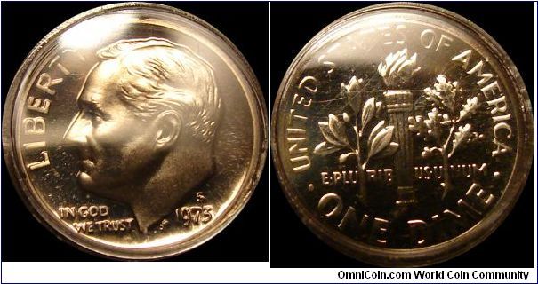 1973-S Proof Roosevelt Dime