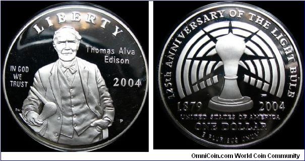 2004-P Thomas A. Edison Commemorative Dollar