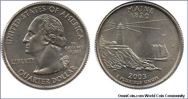 2003 1/4 Dollar - Maine