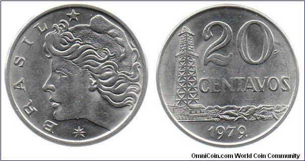 1979 20 centavos stainless steel