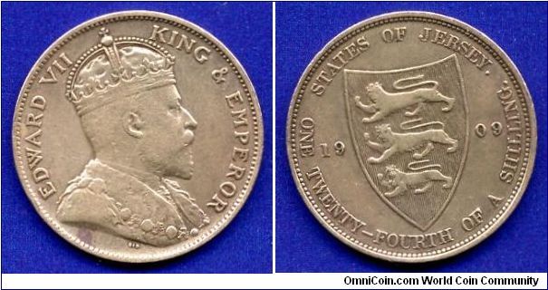 1/24 shilling.
Edward VII (1901-1910).


Br.