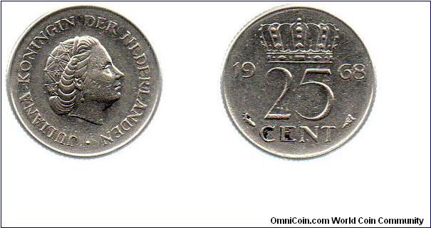 1968 25 cents