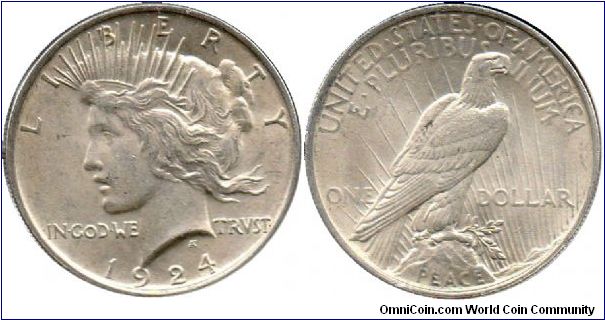 1924 Peace Dollar