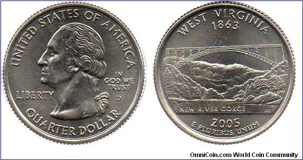 2005 1/4 Dollar - West Virginia