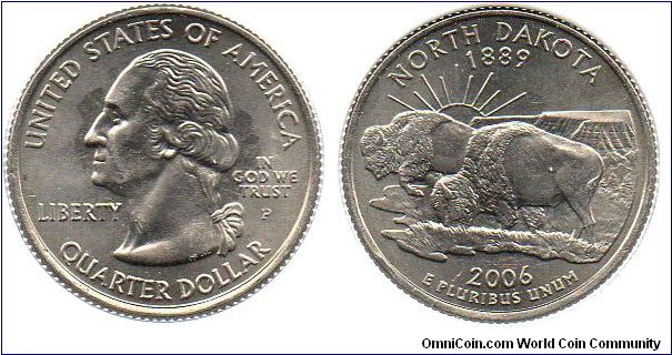 2006 1/4 Dollar - North Dakota