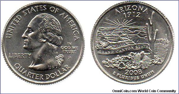 2008 1/4 Dollar - Arizona