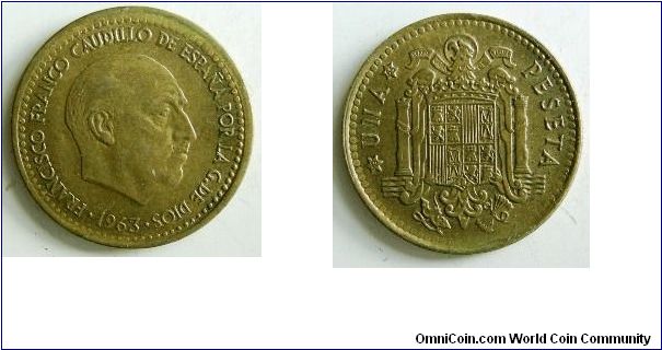 1 peseta
Franco
Produced 1963