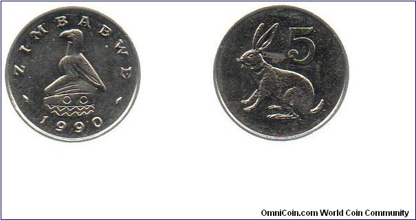 1990 5 cents