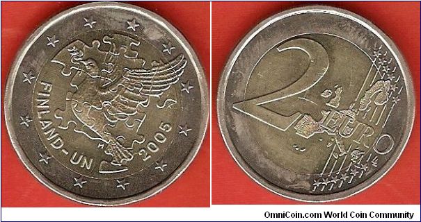 2 euro
60 years of U.N.O.
bimetallic coin