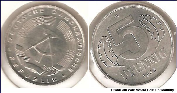 East Germany 5 Pfennig