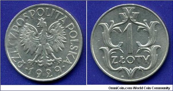 1 Zloty.
Rechpospolita.


Cu-Ni.