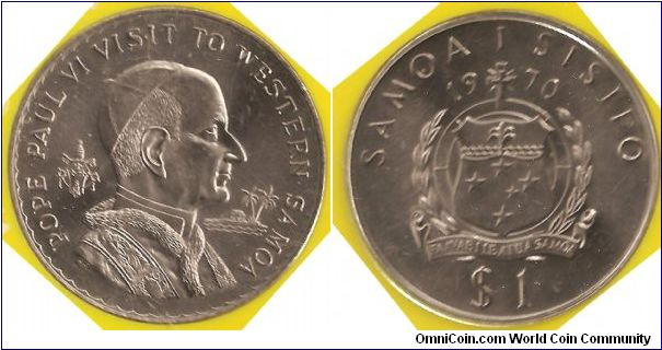 1 Dollar Pope Paul VI Visit