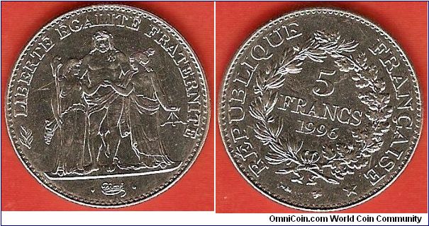 5 francs
Hercules group
nickel