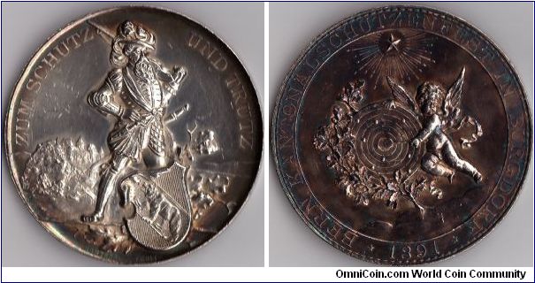 Swiss Shooting Medal - Bern (Burgdorf) 1891
