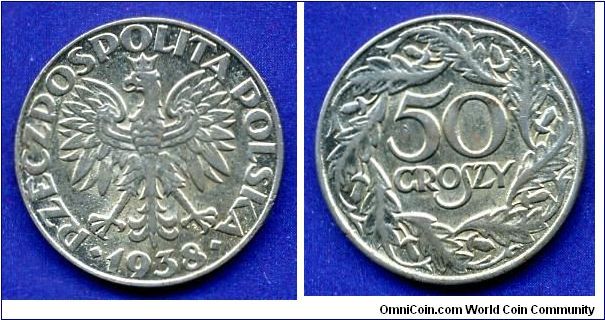 50 groszy.
Rechpospolita.
The new emblem, the date below.


Cu-Ni.