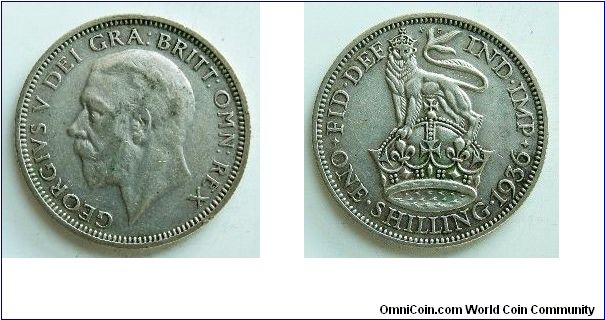 1 Shilling, 
George V, 
Spink ref:4039