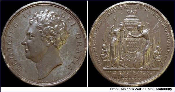 Death of George IV, Great Britain.

A rare white metal example.                                                                                                                                                                                                                                                                                                                                                                                                                                                   