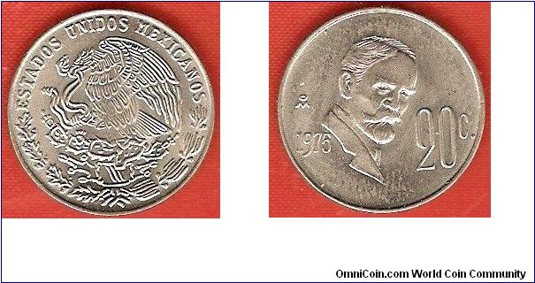 Estados Unidos Mexicanos
20 centavos
Francisco Madero
copper-nickel