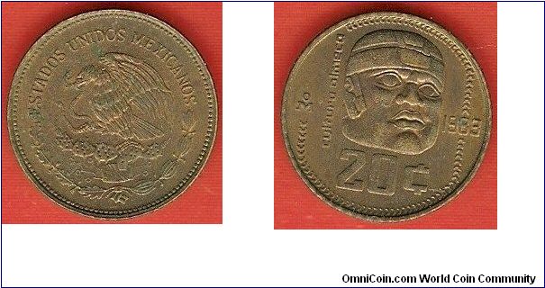 Estados Unidos Mexicanos
20 centavos
Olmec Head
bronze